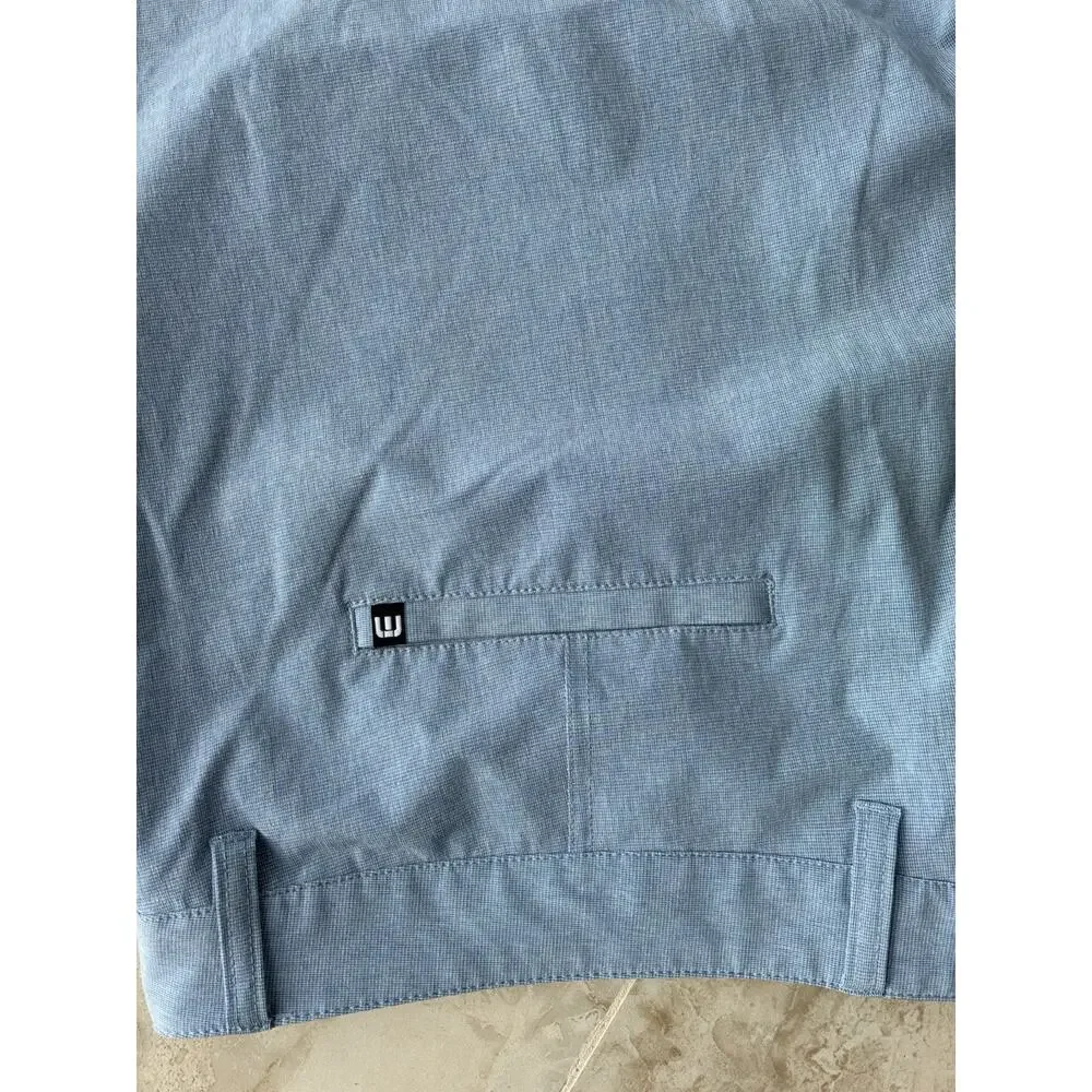 Mens Golf Performance Shorts Sz Travis Mathews Light Blue Size 40